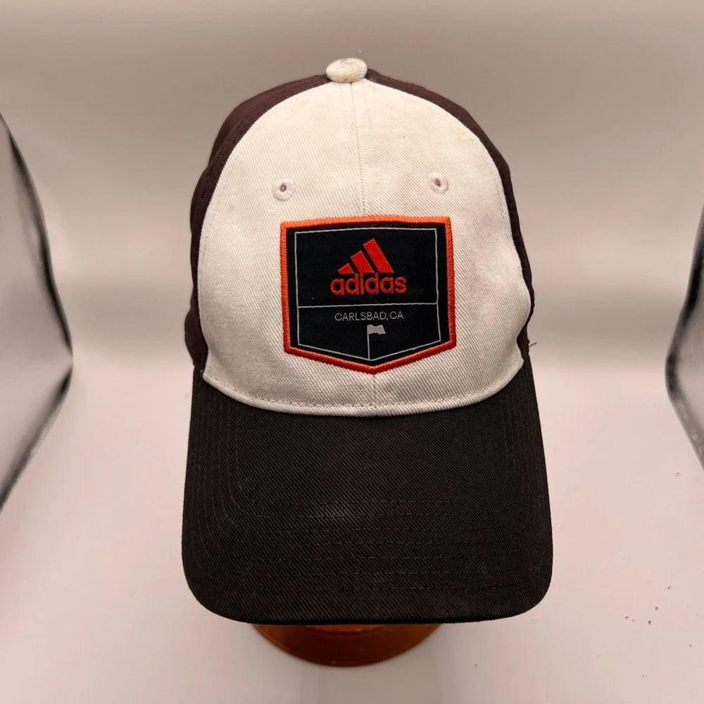 Adidas Golf Carlsbad CA Snapback Hat Brown White Black Adjustable Cap RN88387
